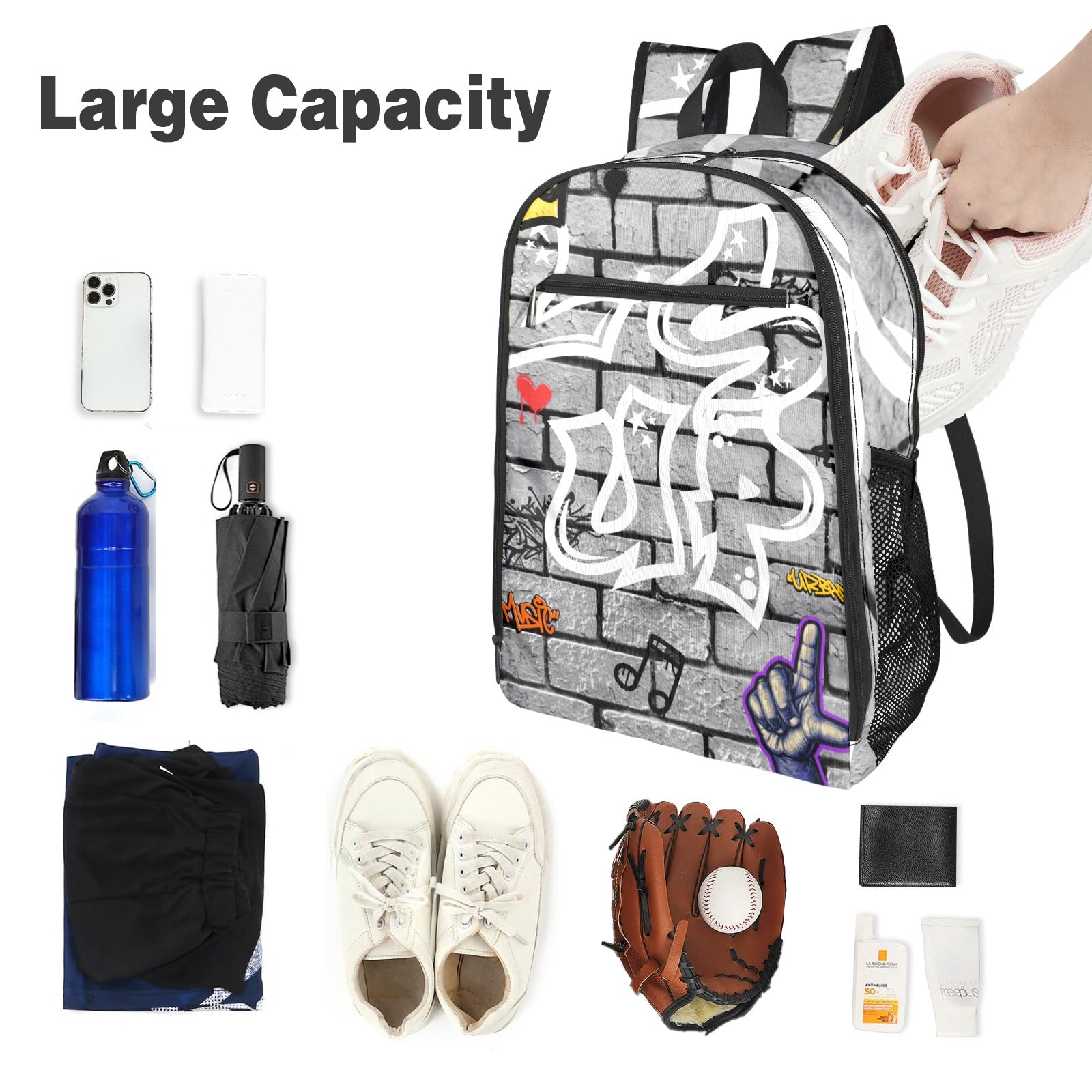 L’S Up Graffiti Backpack – Street Love Never Losses