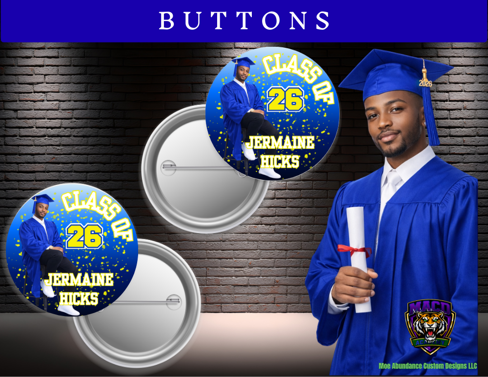 💙 2026 Blue Editable Grad Designs Bundle 💙 (blue only) (20 pc) (Copy)
