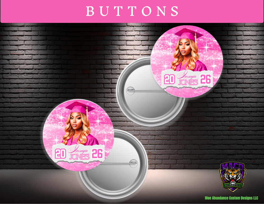 💗 2026 Pink Editable Grad Designs Bundle 💗 (pink only) (19 pc + Bonus)