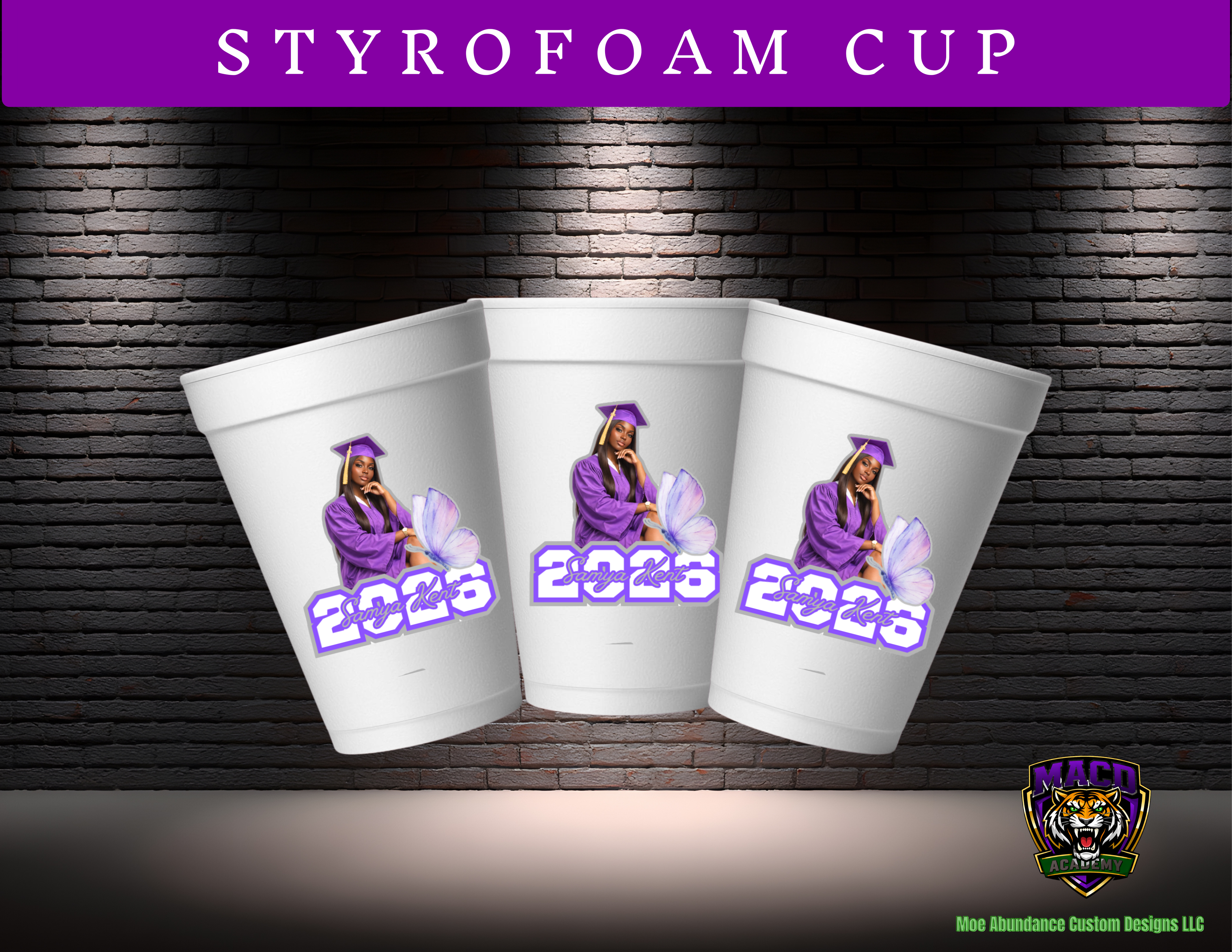 💜 2026 Purple Editable Grad Designs Bundle 💜 (purple only) (20 pc)