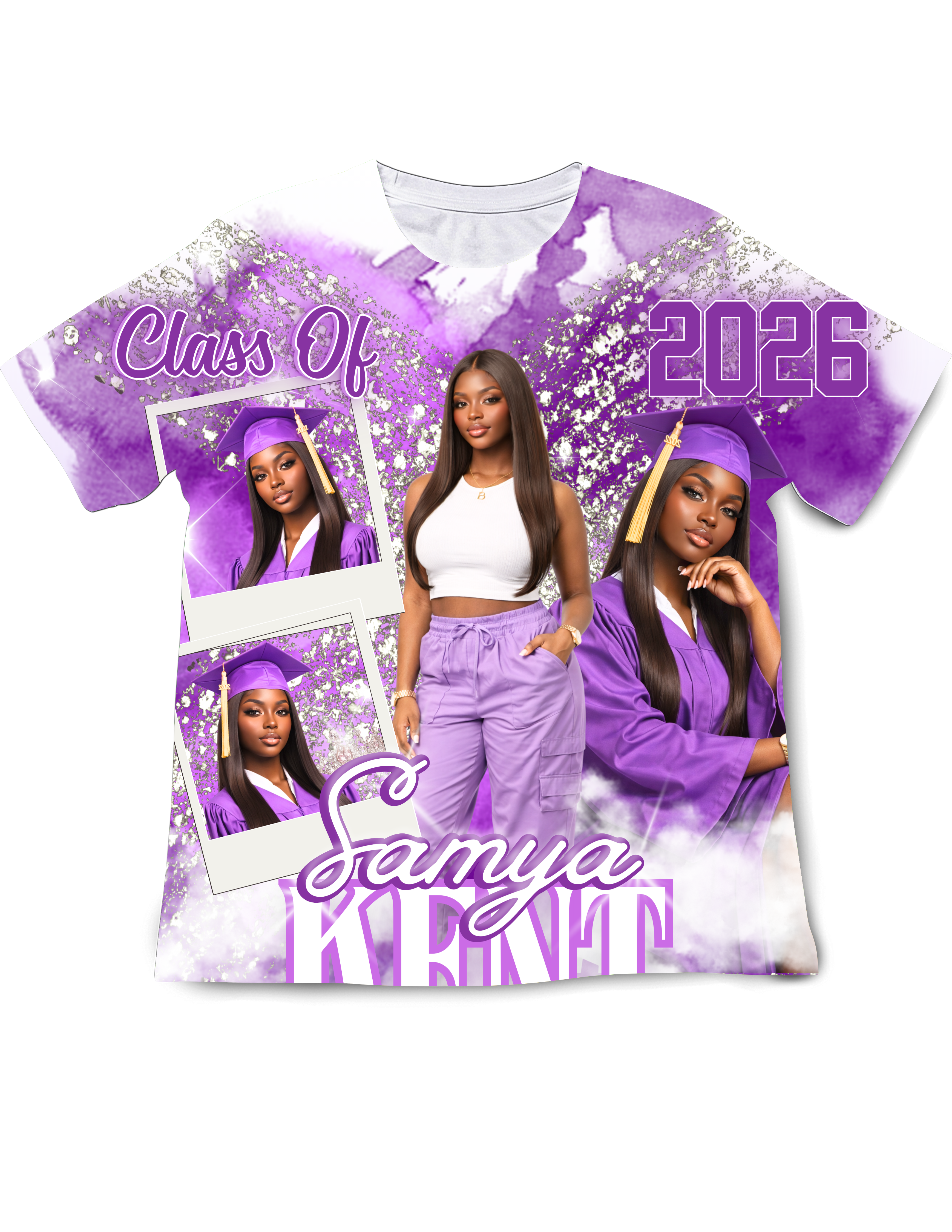 💜 2026 Purple Editable Grad Designs Bundle 💜 (purple only) (20 pc)