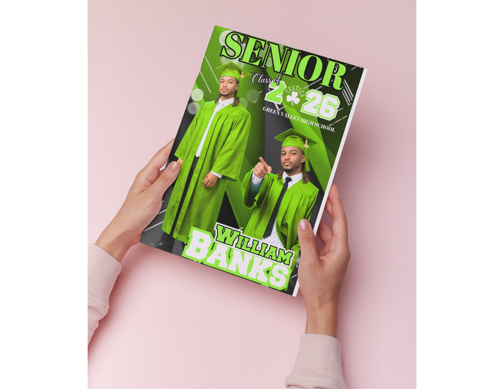 💚 2026 Green EDITABLE Grad Designs Bundle 💚 (green only) (20 pc)