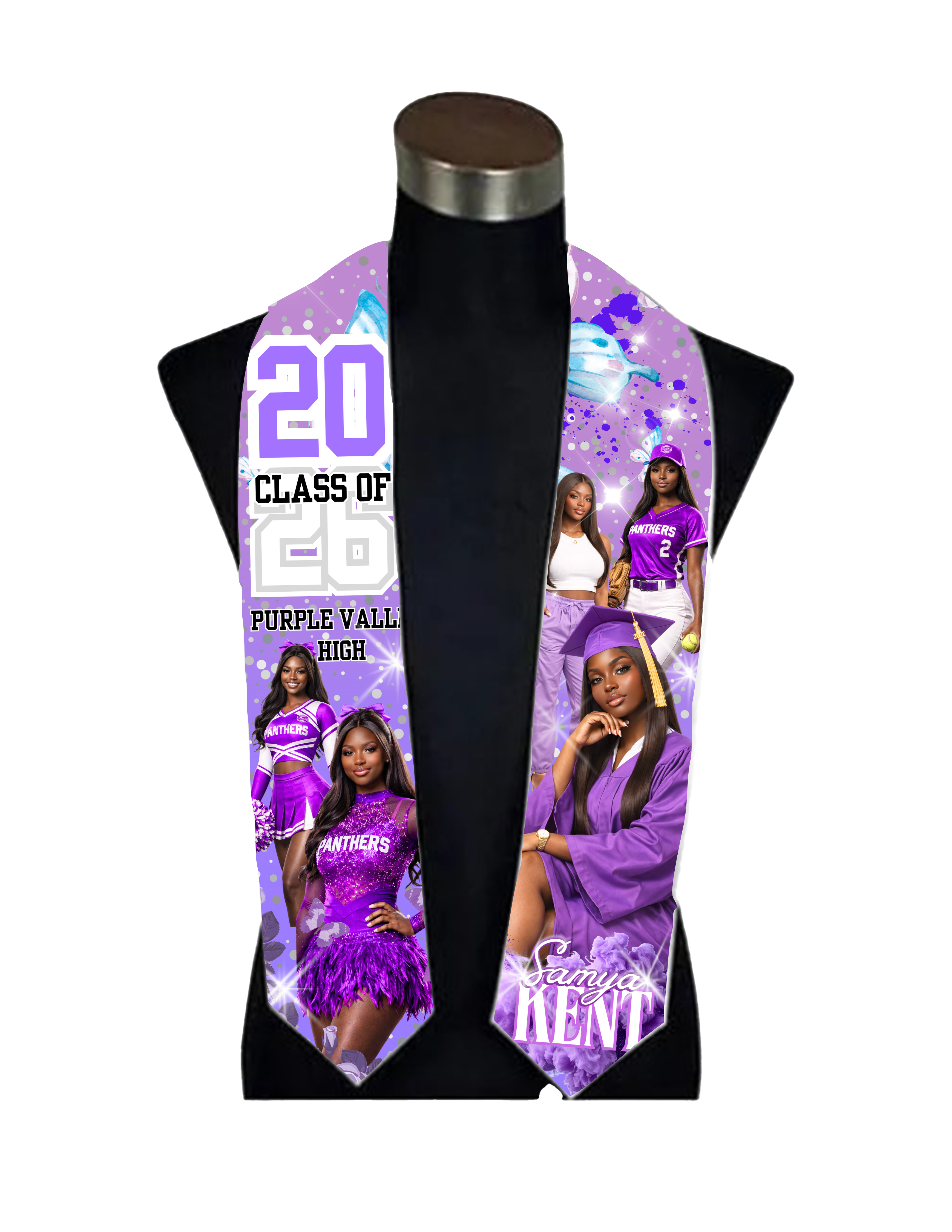 💜 2026 Purple Editable Grad Designs Bundle 💜 (purple only) (20 pc)