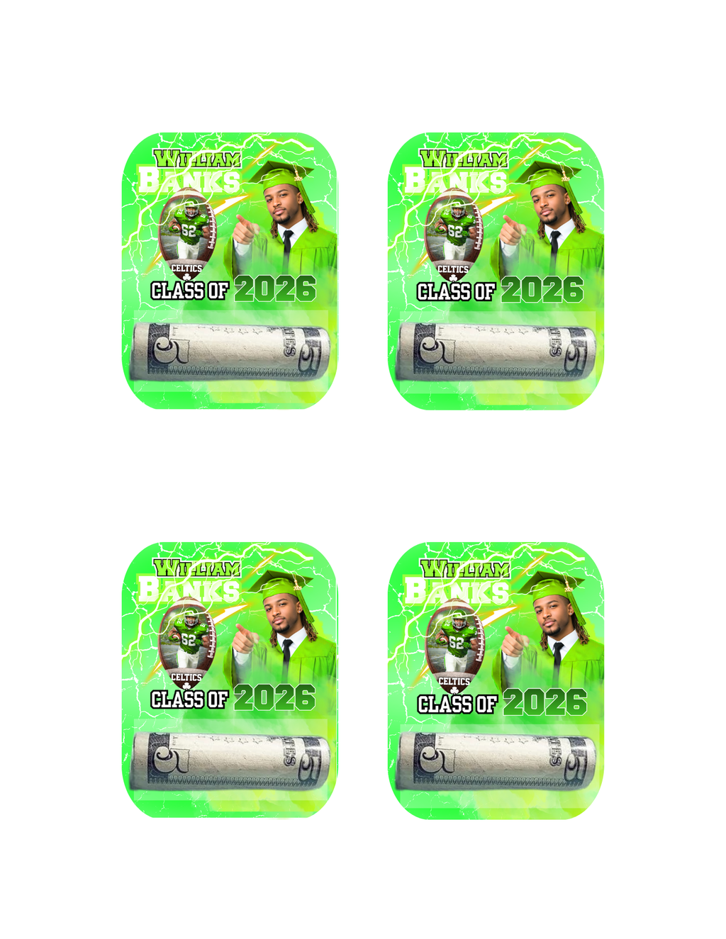 💚 2026 Green EDITABLE Grad Designs Bundle 💚 (green only) (20 pc)