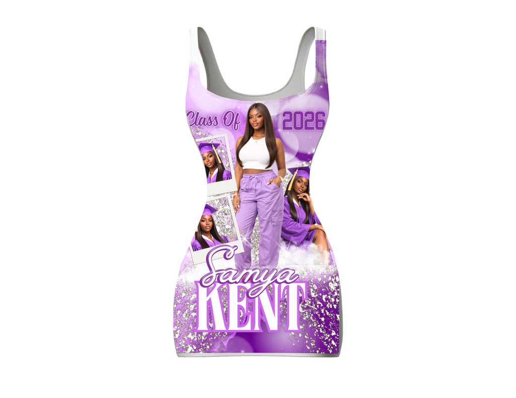 💜 2026 Purple Editable Grad Designs Bundle 💜 (purple only) (20 pc)