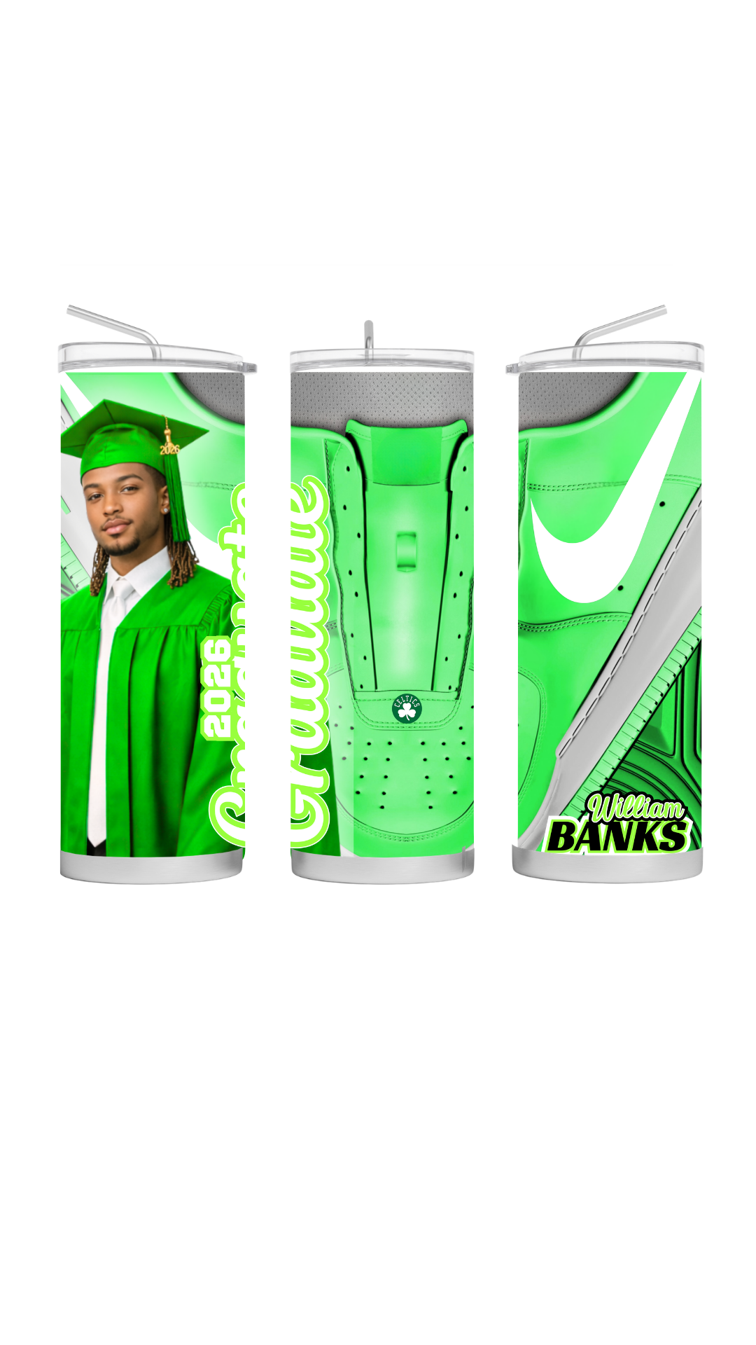 💚 2026 Green EDITABLE Grad Designs Bundle 💚 (green only) (20 pc)