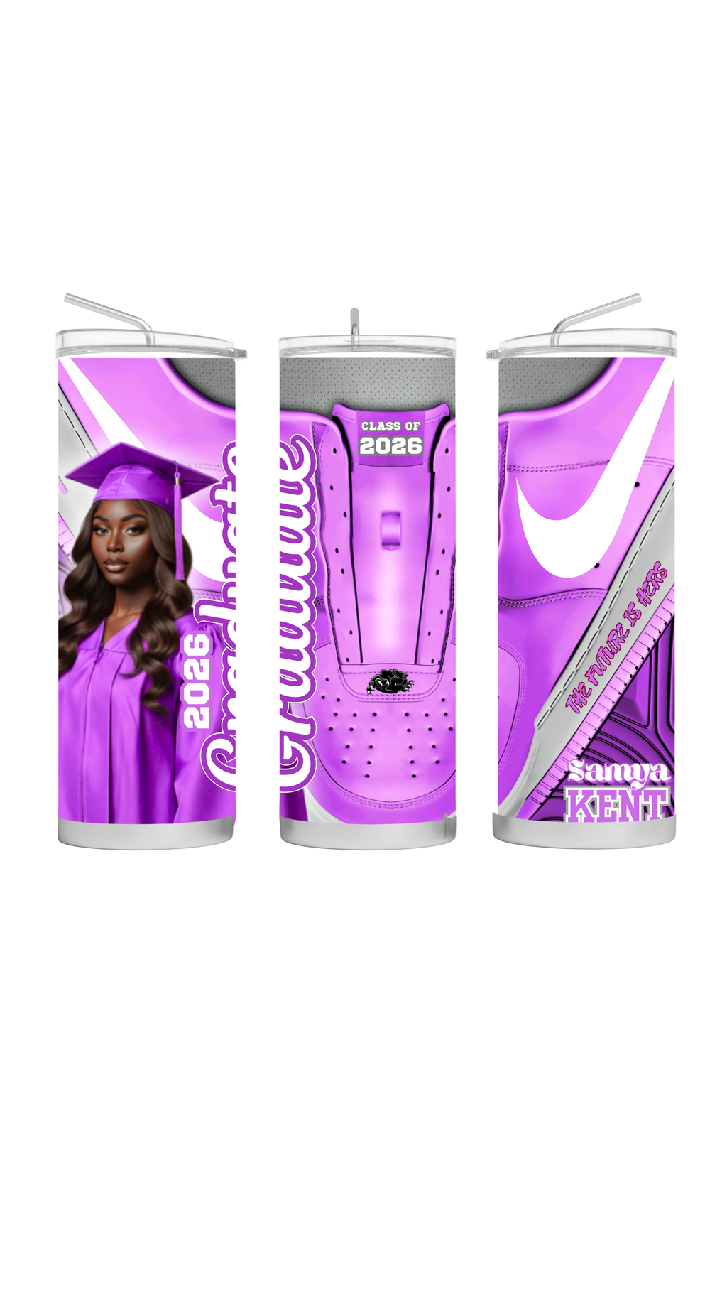 💜 2026 Purple Editable Grad Designs Bundle 💜 (purple only) (20 pc)