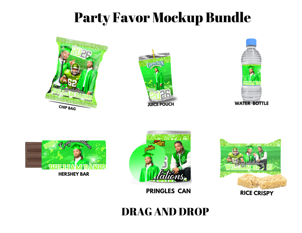 💚 2026 Green EDITABLE Grad Designs Bundle 💚 (green only) (20 pc)