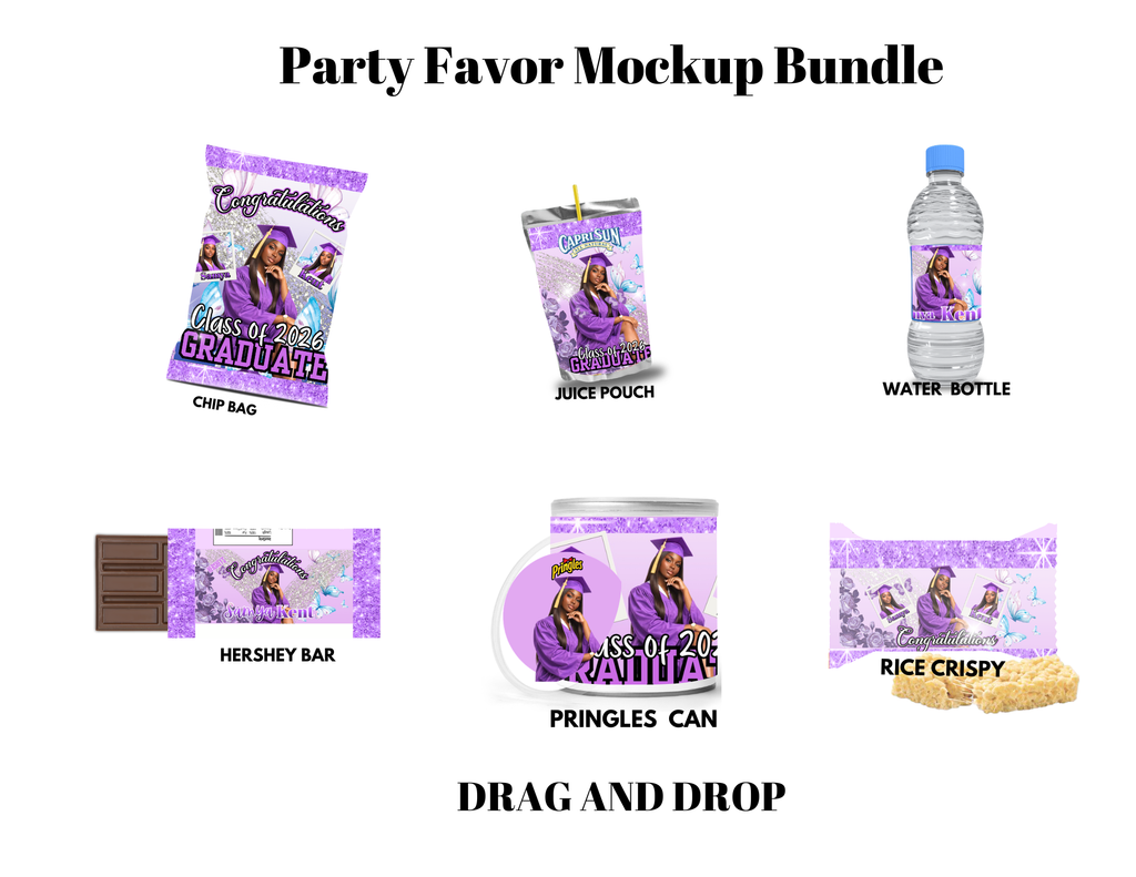 💜 2026 Purple Editable Grad Designs Bundle 💜 (purple only) (20 pc)