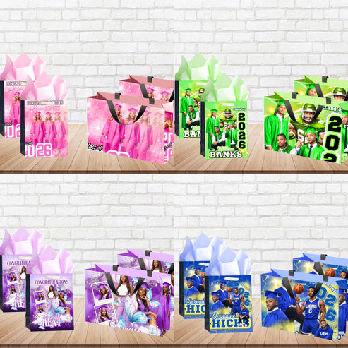 🎓 Graduation Editable Design Kit (80+ Pieces) (All 4 colors PURPLE, BLUE, GREEN, PINK)
