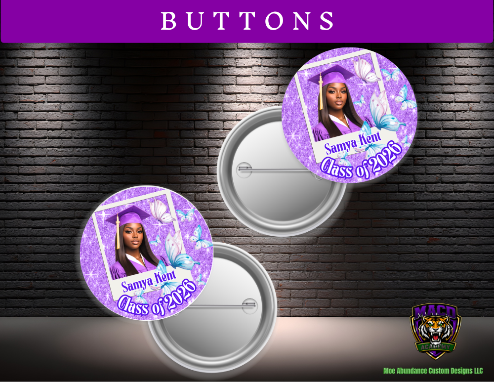 💜 2026 Purple Editable Grad Designs Bundle 💜 (purple only) (20 pc)