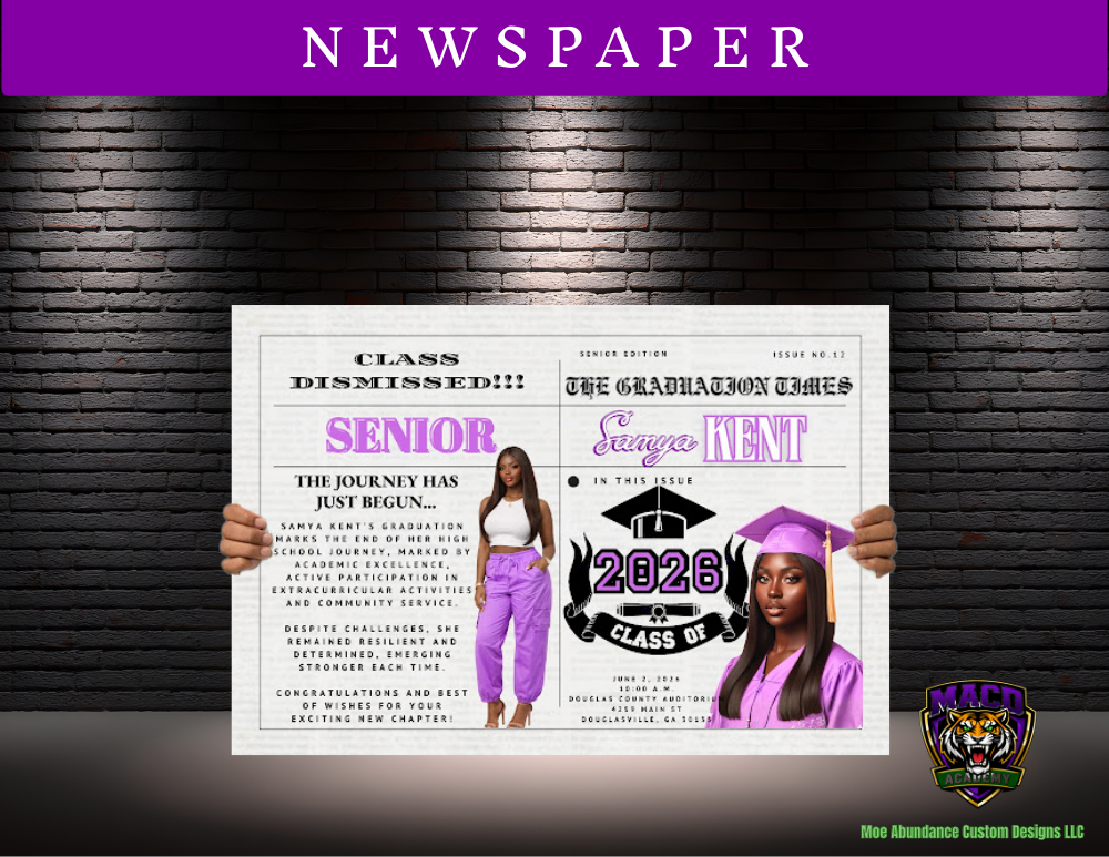 💜 2026 Purple Editable Grad Designs Bundle 💜 (purple only) (20 pc)